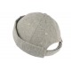 Bonnet Docker Gris Clair en Feutre de Laine Homme et Femme look Hiver Duik BONNETS Nyls Création