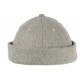 Bonnet Docker Gris Clair en Feutre de Laine Homme et Femme look Hiver Duik BONNETS Nyls Création