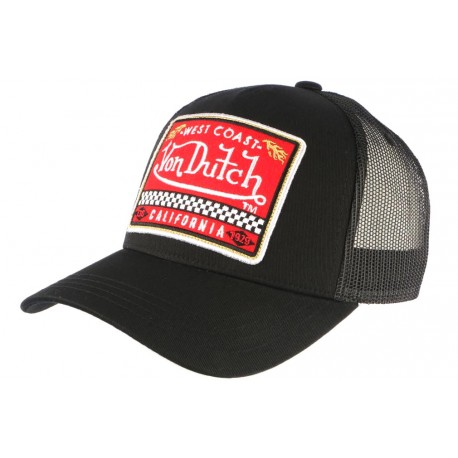 Casquette Von Dutch Noir California West Coast Baseball Trucker CASQUETTES VON DUTCH