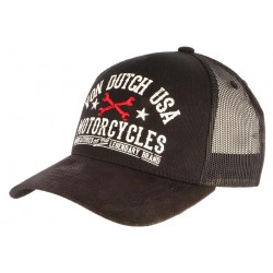 Casquette Von Dutch Noire USA Motorcycles Baseball Garn CASQUETTES VON DUTCH