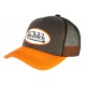 Casquette Von Dutch Grise Visiere Orange Colors Baseball Filet Fashion CASQUETTES VON DUTCH