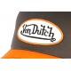 Casquette Von Dutch Grise Visiere Orange Colors Baseball Filet Fashion CASQUETTES VON DUTCH