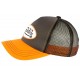 Casquette Von Dutch Grise Visiere Orange Colors Baseball Filet Fashion CASQUETTES VON DUTCH