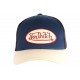 Casquette Von Dutch Bleue Visiere Beige Colors Baseball Trucker CASQUETTES VON DUTCH