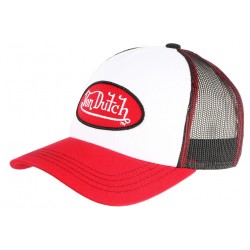 Casquette Von Dutch Rouge Top Blanc Colors Baseball Trucker Fashion CASQUETTES VON DUTCH