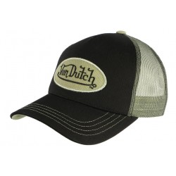 Casquette Von Dutch Noire et Grise Colors Baseball Trucker Tendance CASQUETTES VON DUTCH