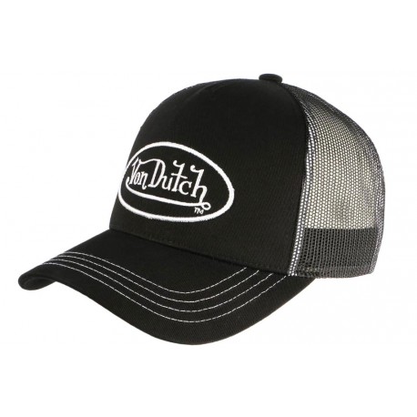 Casquette Von Dutch Noire et Blanche Colors Baseball Trucker Classe CASQUETTES VON DUTCH