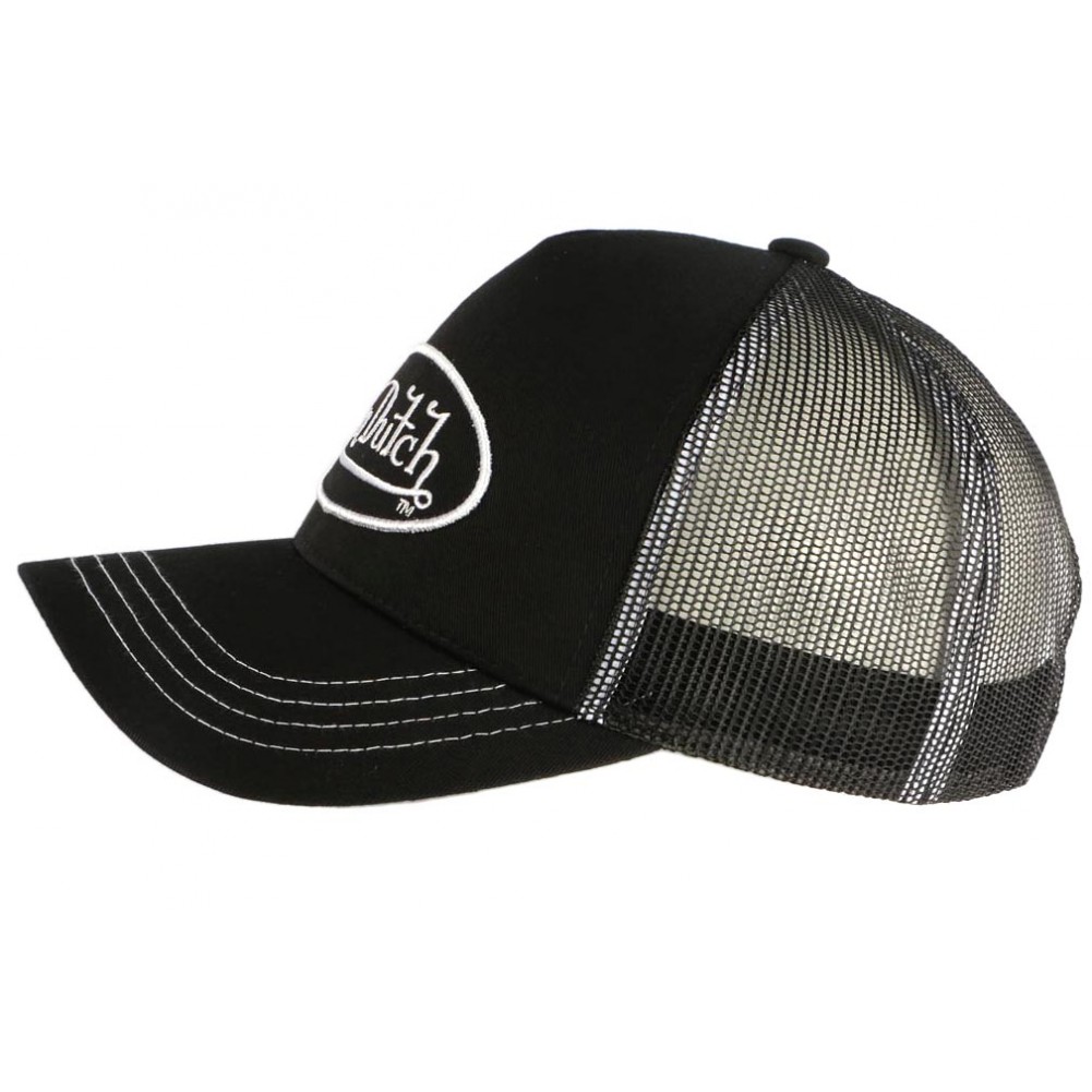 Casquette Von Dutch Noire Colors, Casquette filet Von Dutch livré 48h