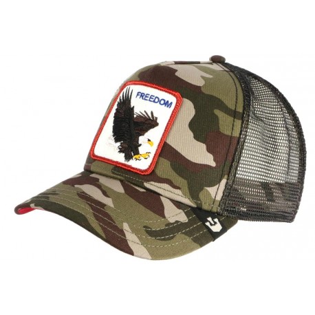 Casquette Goorin Freedom Camouflage Vert Aigle USA Baseball Armee ANCIENNES COLLECTIONS divers