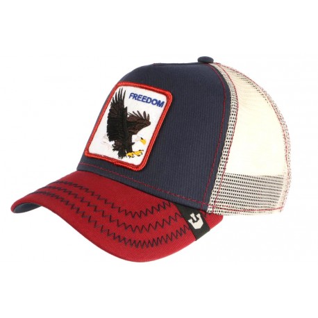 Casquette Goorin Freedom Bleu et Rouge Aigle USA Baseball Tendance ANCIENNES COLLECTIONS divers