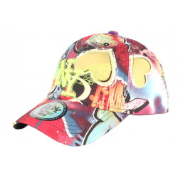 Casquette Enfant NY Rouge et Bleu Crazy Circle Baseball de 7 à 11 ans ANCIENNES COLLECTIONS divers