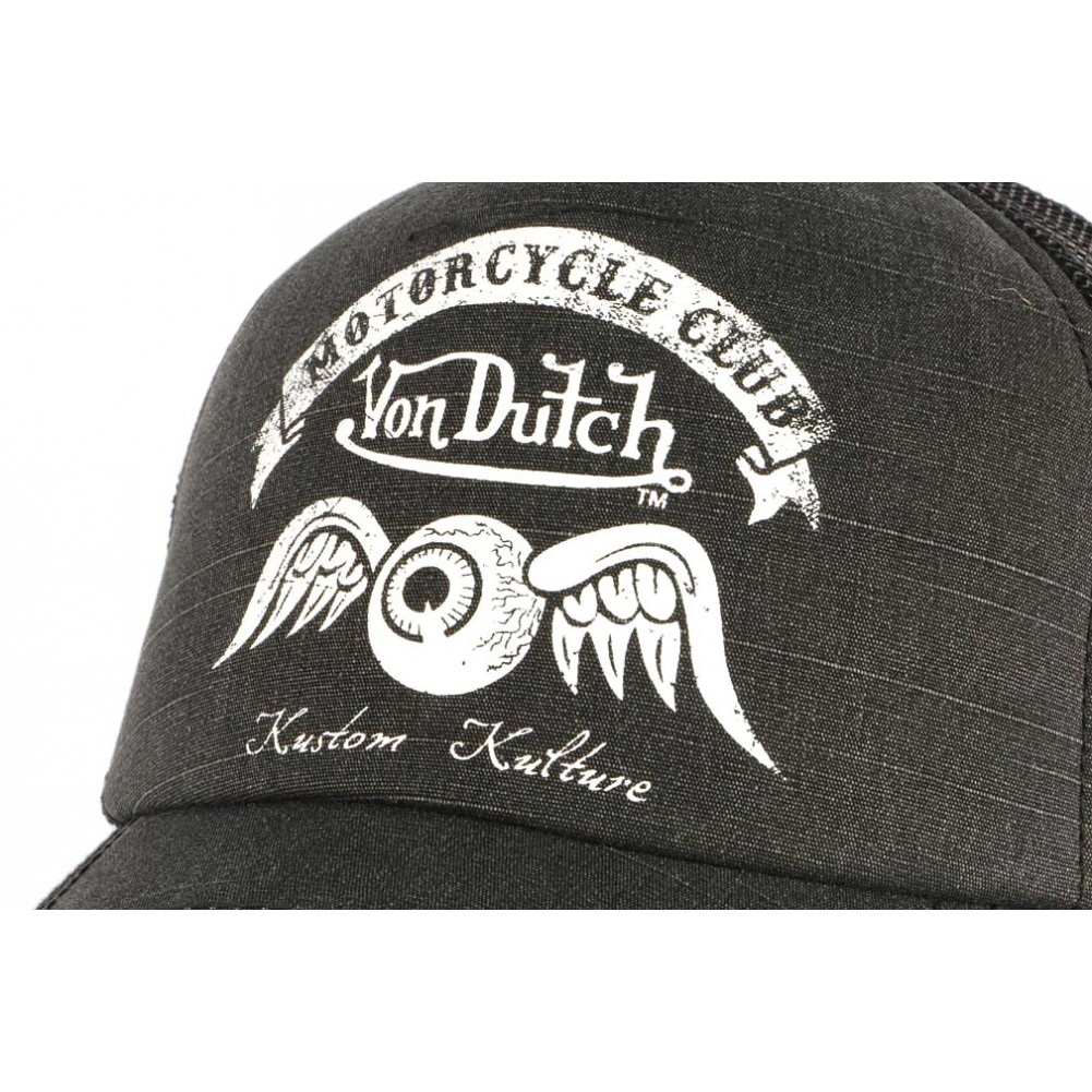 Casquette trucker moto gris anthracite homme - Von Dutch