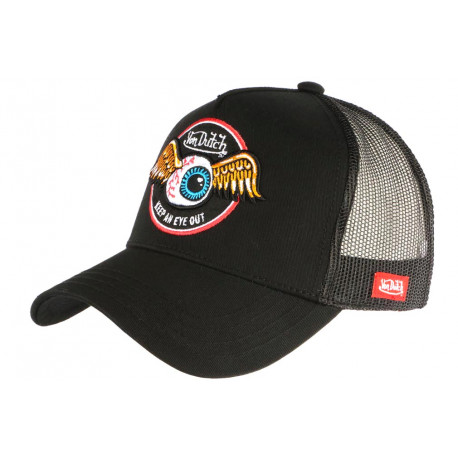 Casquette Von Dutch Noire Keep Eye Baseball Trucker Rag CASQUETTES divers