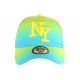 Casquette Enfant Fluo Jaune et Bleue Baseball Fashion Renbo de 7 à 11 ans Casquette Enfant Hip Hop Honour