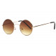 Lunettes de soleil rondes marron monture dorée homme et femme Ocky LUNETTES SOLEIL Eye Wear