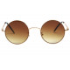 Lunettes de soleil rondes marron monture dorée homme et femme Ocky LUNETTES SOLEIL Eye Wear