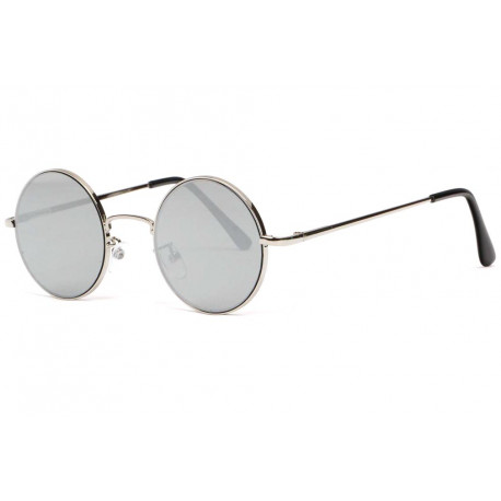 Lunettes de Soleil Miroir Rondes Argent Homme et Femme Ocky LUNETTES SOLEIL Eye Wear