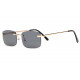 Lunette de Soleil Rectangle Noir et Dore Homme et Femme Saky LUNETTES SOLEIL Eye Wear