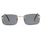 Lunette de Soleil Rectangle Noir et Dore Homme et Femme Saky LUNETTES SOLEIL Eye Wear