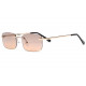 Lunette de Soleil Rectangulaire Marron Clair Dore Femme et Homme Saky LUNETTES SOLEIL Eye Wear