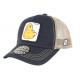 Casquette Enfant Freegun Bleue Filet Beige Baseball Ducky 6 à 12 ans ANCIENNES COLLECTIONS Freegun