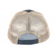 Casquette Enfant Freegun Bleue Filet Beige Baseball Ducky 6 à 12 ans ANCIENNES COLLECTIONS Freegun