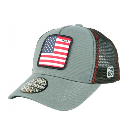 Casquette Enfant Freegun Gris Vert Trucker Baseball USA 6 à 12 ans ANCIENNES COLLECTIONS divers