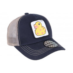 Casquette Enfant Bleu broderie Canard Jaune Baseball Ducky 6 à 12 ans Casquette Enfant Hip Hop Honour