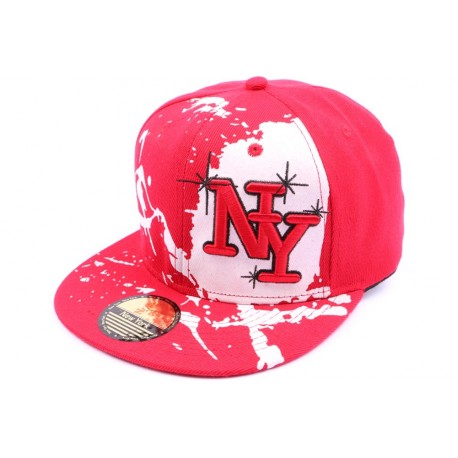 Snapback NY Rouge et blanche façon Tag ANCIENNES COLLECTIONS divers
