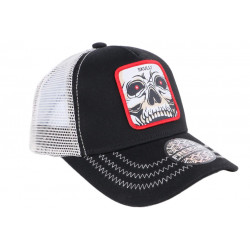 Casquette Enfant Noire Tete de Mort Baseball Skully de 6 a 12 ans Casquette Enfant Hip Hop Honour