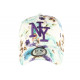 Casquette Enfant Violette Fleurs Bleues NY Bora de 7 à 12 ans ANCIENNES COLLECTIONS divers