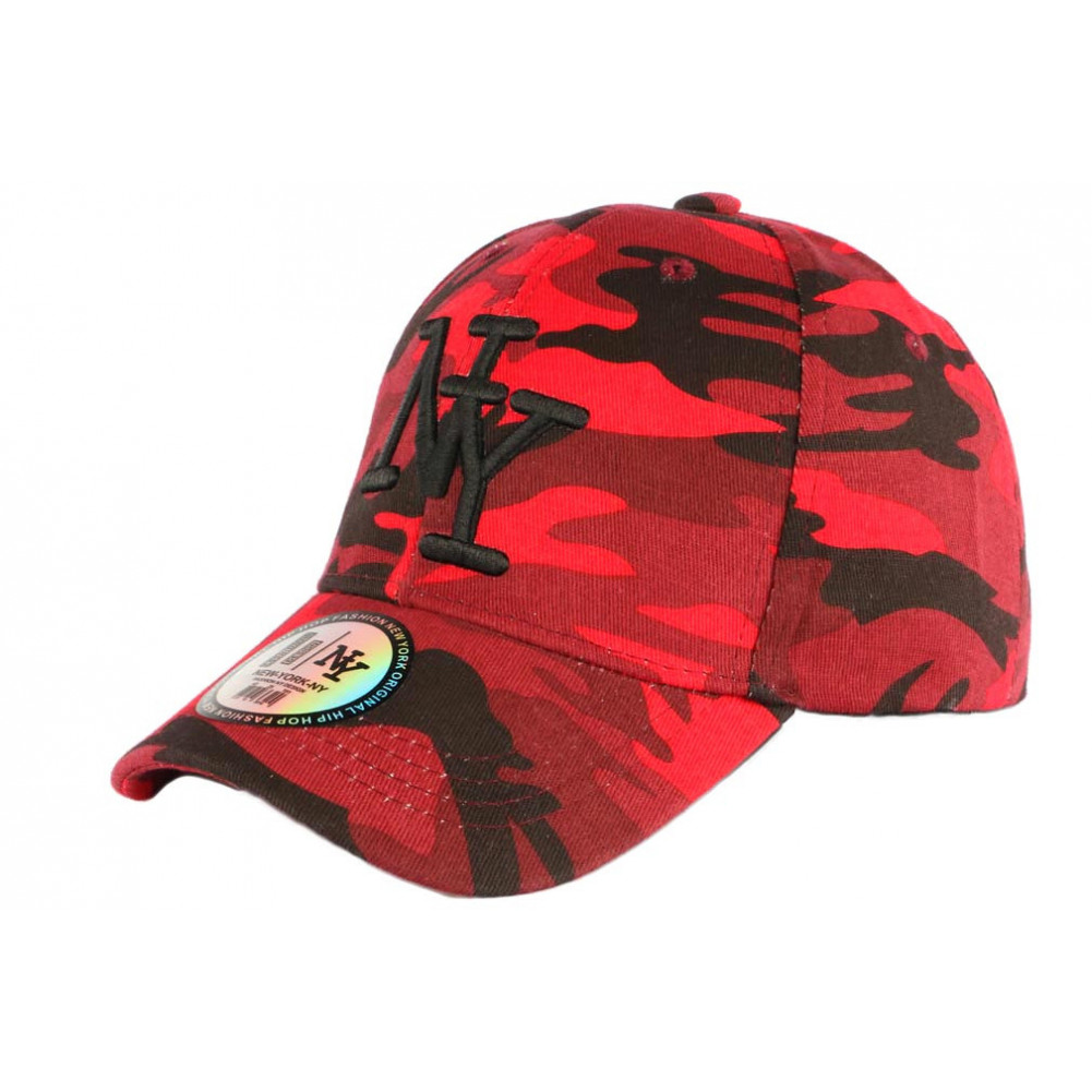 Choisir Casquette NY Rouge Grise, casquette baseball fashion livré 48h