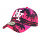 Casquette NY Rose et Noire Palmiers Fashion Baseball Tropyk CASQUETTES Hip Hop Honour