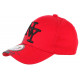 Casquette NY Rouge et Grise City Fashion Baseball Noryk CASQUETTES Hip Hop Honour