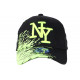 Casquette NY Noire et Jaune Fluo City Fashion Baseball Noryk CASQUETTES Hip Hop Honour