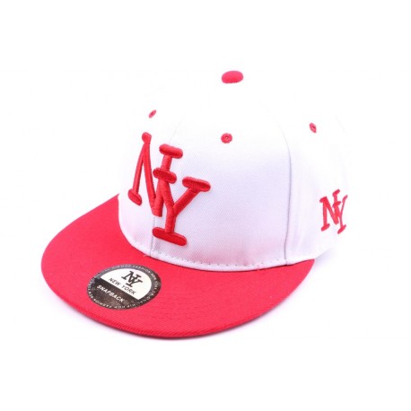 Snapback Ny blanche et visière rouge ANCIENNES COLLECTIONS divers