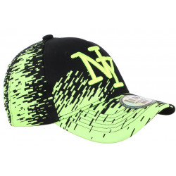 Casquette Enfant Noire et Jaune Fluo City Baseball Tendance Noryk de 7 à 11 ans Casquette Enfant Hip Hop Honour