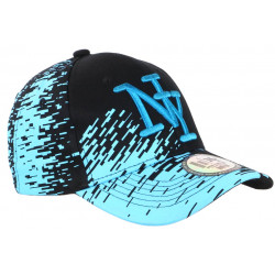 Casquette NY Noire Tags Bleu Ciel City Fashion Baseball Noryk CASQUETTES Hip Hop Honour