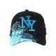 Casquette NY Noire Tags Bleu Ciel City Fashion Baseball Noryk CASQUETTES Hip Hop Honour