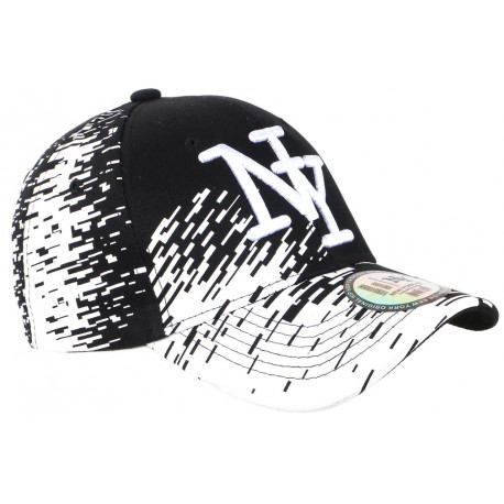 Casquette NY Noire Tags Blancs City Fashion Baseball Noryk CASQUETTES Hip Hop Honour