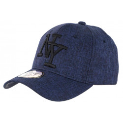 Casquette NY Bleu Denim Lin et Jean Classe Tendance Baseball Laxy CASQUETTES Hip Hop Honour