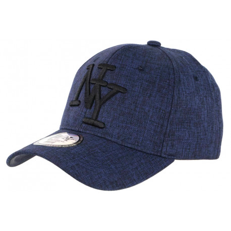 Casquette Enfant Bleu Denim et Lin Baseball NY Laxy de 6 a 11 ans Casquette Enfant Hip Hop Honour