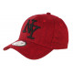 Casquette NY Rouge Denim Jean et Lin Classe Tendance Baseball Laxy CASQUETTES Hip Hop Honour