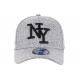 Casquette NY Grise Denim Jean et Lin Classe Tendance Baseball Laxy CASQUETTES Hip Hop Honour