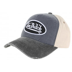 Casquette Von Dutch Grise et Beige Baseball Vintage Jack CASQUETTES VON DUTCH