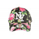 Casquette NY Noire et Rouge Florale Baseball Fashion Bora ANCIENNES COLLECTIONS divers