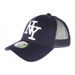 Casquette Enfant Bleue Filet Marine NY Baseball Trucker Gibz 7 a 12 ans ANCIENNES COLLECTIONS divers
