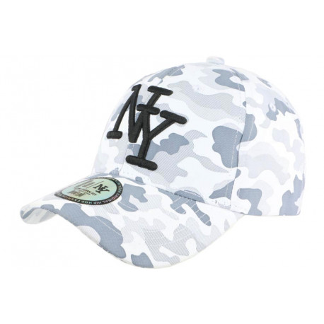 Casquette NY Militaire Blanche et Grise Fashion Baseball Kaska ANCIENNES COLLECTIONS divers