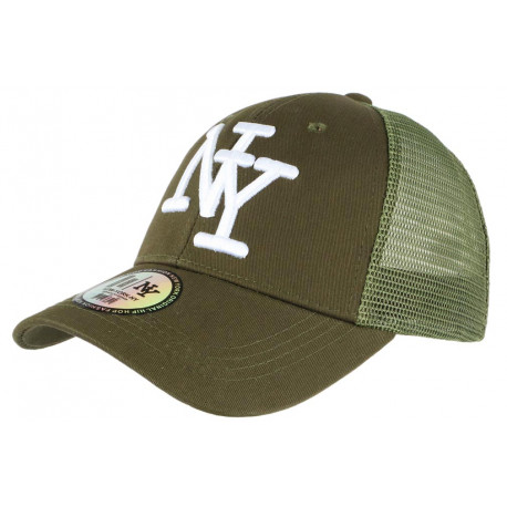 Casquette Filet NY Verte et Blanche Tendance Baseball Trucker Gybz CASQUETTES Hip Hop Honour