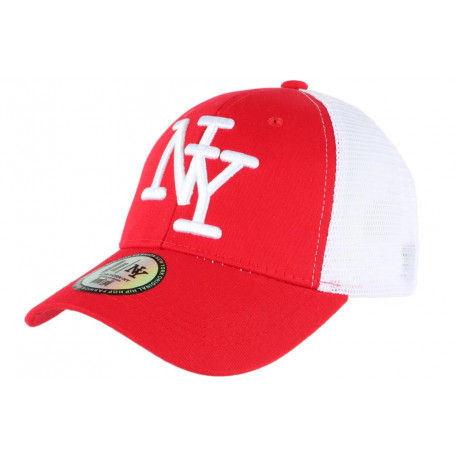 Casquette NY Rouge Filet Blanc Trucker Baseball Classe Gybz ANCIENNES COLLECTIONS divers